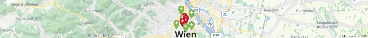 Kartenansicht für Apotheken-Notdienste in der Nähe von 1200 - Brigittenau (Wien)
